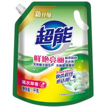 超能 1kg 植翠低泡洗衣液 鲜艳亮丽 薰衣草香 （单位：袋）