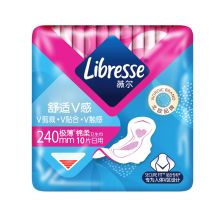 薇尔Libresse A5112 舒适V感极薄棉柔日用卫生巾 240mm*10片 单位：包