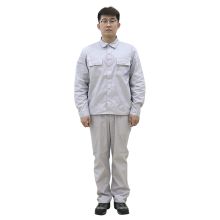 燕舞 JZYGJ2017NQJ1007 XXL码 防静电夏季长袖工作服 男女同款 LOGO定制 浅灰色 (单位：套)